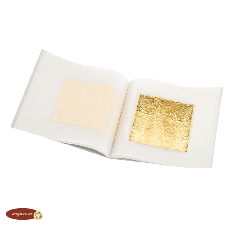 5 x 5 cm – 12 lose Blätter 22K GOLD