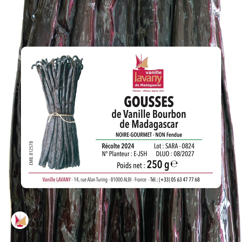 Gousses CONVENTIONNELLES de Vanille LAVANY Bourbon de Madagascar
